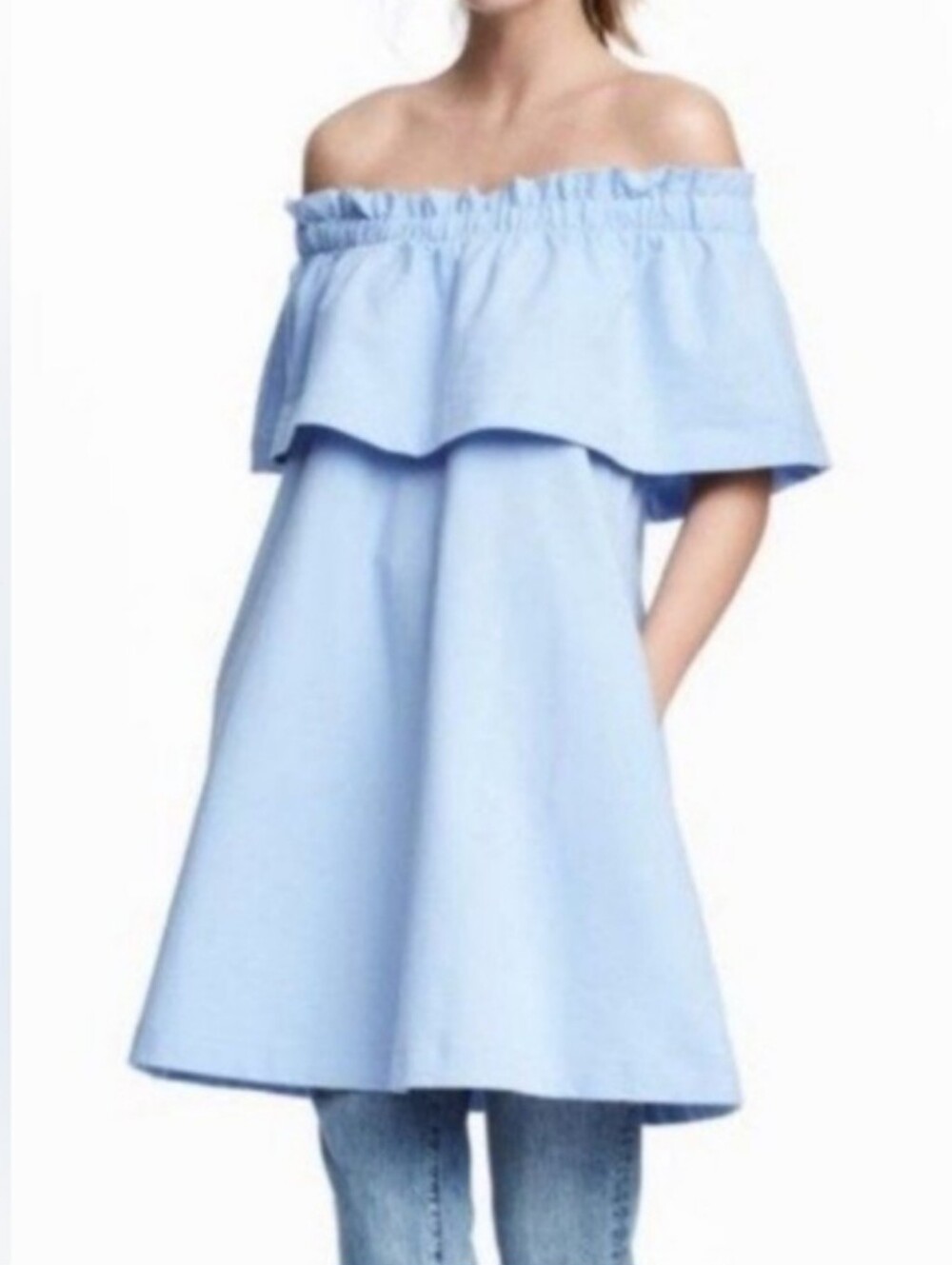 H&M Comfy & Casual Off-The-Shoulder Jersey Dress